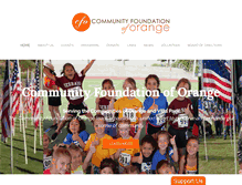 Tablet Screenshot of communityfoundationoforange.org